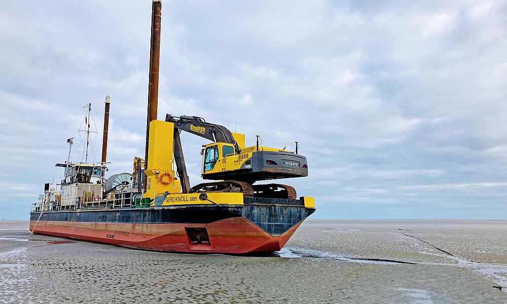 Kabelreparatur auf der Nordsee bei Wilhelmshaven