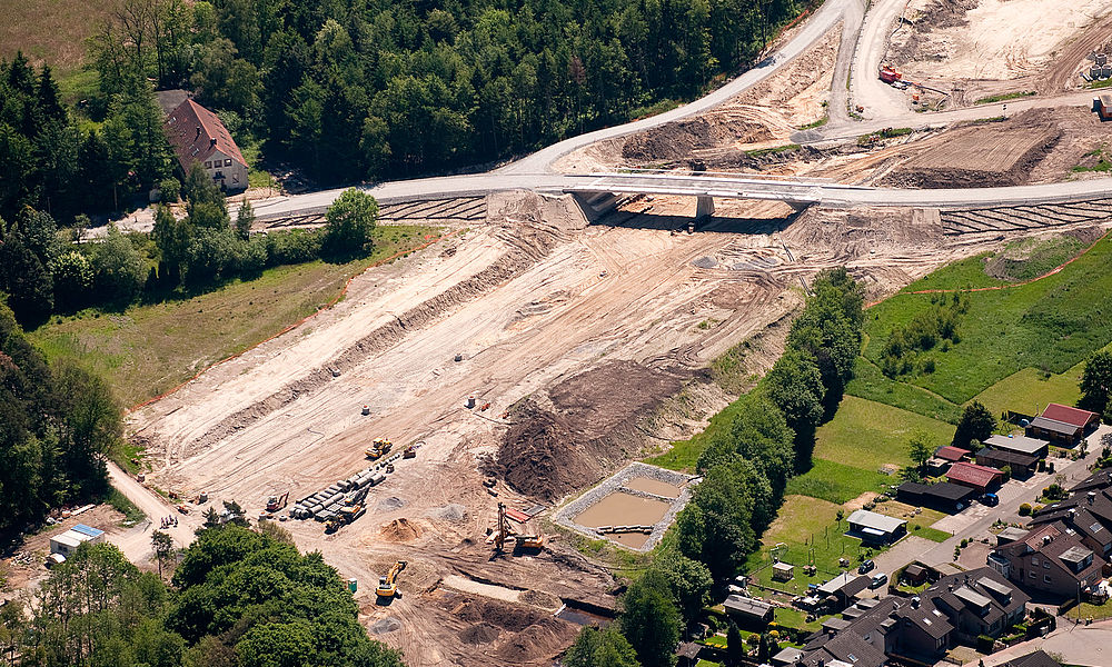 Neubau eines Autobahnabschnittes