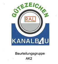 Zertifikat Gütezeichen Kanalbau AK2