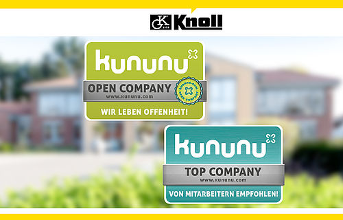 Knoll ist kununu als Top-Company & Open-Company ausgezeichnet worden