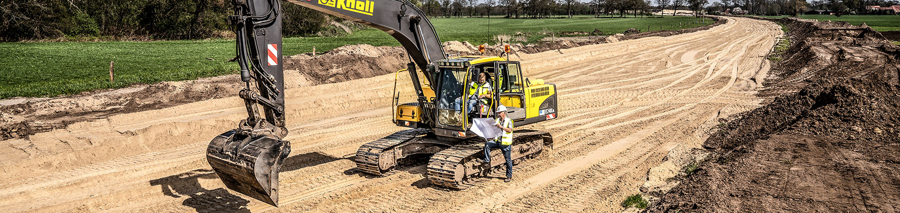 Knoll Bagger bei Erdarbeiten